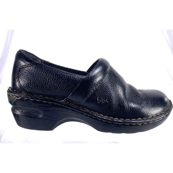 BOC Born Womens Clog Size 6 M/W Black Leather Round Toe Slip-On BC3433 - Picture 7 of 12